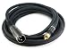 Monoprice XLR Male to RCA Male Cable - 10 Feet - Black with E21Gold Plated Connectors | 16AWG Shielded Twisted Pair Oxygen-Free Copper Braid Conductors - Premier Series
