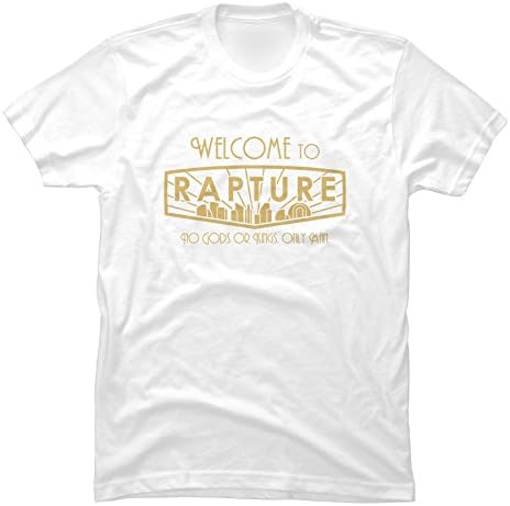 LVTIANRAN Men's Bioshock Welcome to Rapture Funny Graphic T Shirt Medium White