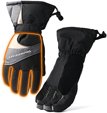 Heated Gloves Heating Palm and Five Fingers Hands Warmer Rechargealbe Battery Powered 4-6 Hrs for Camping Hiking Cycling Motorcycle Skiing Men XL Size