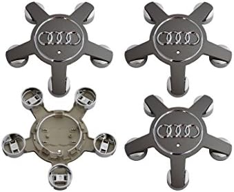 4 x AUDI 5 Star Wheel Rim Center Caps Set Hub A4 A6 A5 S4 S5 S6 Q5 TT