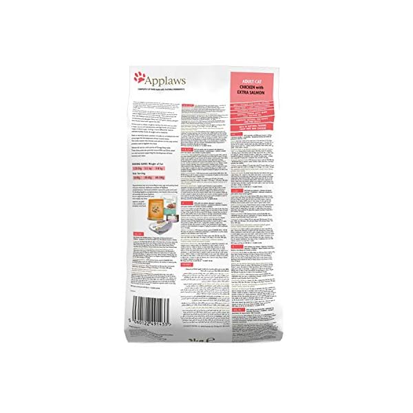 Applaws-Grain-Free-Dry-Cat-Food-Chicken-and-Salmon-2kg Applaws Complete and Grain Free Dry Adult Cat Food, Chicken with Salmon, 2kg (Pack of 1)