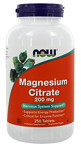 Now Foods MAGNESIUM CITRATE 200mg 250 Tablets