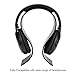 Tranesca Acrylic Headphone (Headset) Stand/Headphone Holder/Headphone Hanger for wide variety sizes of headphones - Black (Not for extra large headphones, headphone not included)