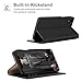 BENTOBEN iPhone Xs Max Wallet Case, Kickstand Genuine Leather Folio Flip Lightweight & Slim Fit Business Men Protective Case with Credit Card Slot Cash Pocket for Apple iPhone Xs Max 6.5'' - Black