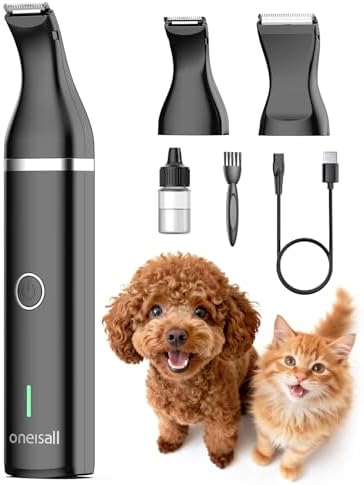 2in1 Pfotentrimmer für Hunde Katze, Ganzkörper, Micro-USB-Ladung