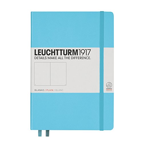 Leuchtturm Hardcover Medium A5 Plain Notebook [Ice Blue]