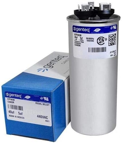 B9457-5600 - 40 + 5 uf MFD 440 Volt VAC - Janitrol Round Dual Run Capacitor Upgrade