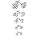 Zealmer Womens Rhinestone Cubic Zirconia Silver Stud Earrings Set, Gift for Valentine's Day, 5 Pairs