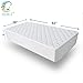 Waterproof Crib Mattress Protector, Quilted Fitted Breathable Toddler Baby Mattress Cover, Organic Bamboo Soft Crib Mattress Pad, White (52x28)