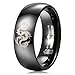 Three Keys 8mm Tungsten Wedding Ring Black Laser Orient Dragon Wedding Band Engagement Ring Dome Polished