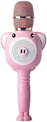 新生活 オーディオ 子供の家庭用ワイヤレスbluetooth携帯電話カラオケマイク ハンドヘルドスピーカー 5つの音 3 12歳の子供のための最高の おもちゃギフト ピンク Pink 色 Green スピーカー