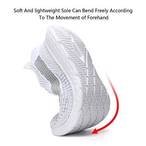 Men's Walking Shoes Casual Sneakers - Athletic Running Non-Slip Lightweight Outdoor Fashion Sneaker MS1936-Grey-US10