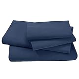 1500 Thread Count King Size 4pcs Bed Sheet Set Egyptian Comfort Deep Pocked Navy Blue