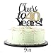 LVEUD Black Font Golden Numbers Cheers to 40 Years Happy Birthday Cake Topper -Wedding,Anniversary,Birthday Party Decorations (40th)