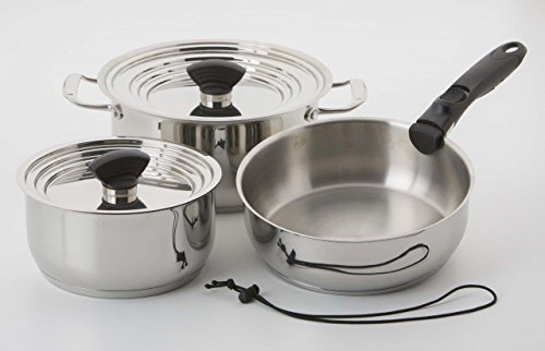 Click Here to See More Images Galleyware Nesting Stainless Steel 9-piece Induction Cookware Set