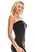 Kurve Women’s Strapless Tube Top - Long Length Seamless Bandeau Stretch Sexy Cami Tops, UV Protective Fabric UPF 50+ (Made in USA), Black, Large/X-Large