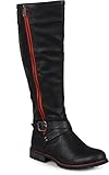 Journee Collection Womens Regular Sized and Wide-Calf Side-Zipper Knee-High Riding Boot