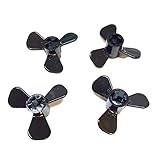 Lego Parts: Boat/Submersible Propeller 3 Blade - 3 Diameter (Service Pack of 4 - Black)
