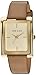 Anne Klein Women's AK/2706CHDT Gold-Tone and Dark Tan Leather Strap Watch