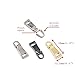 5 Pcs #5 Zipper Fixer Repair Pull Tab Instant Kit Pants Replacement Molded Slider Fix Nickle-Black