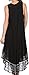 Sakkas 15009 - Alexis Embroidered Long Sleeveless Floral Caftan Dress/Cover up - Navy - OS
