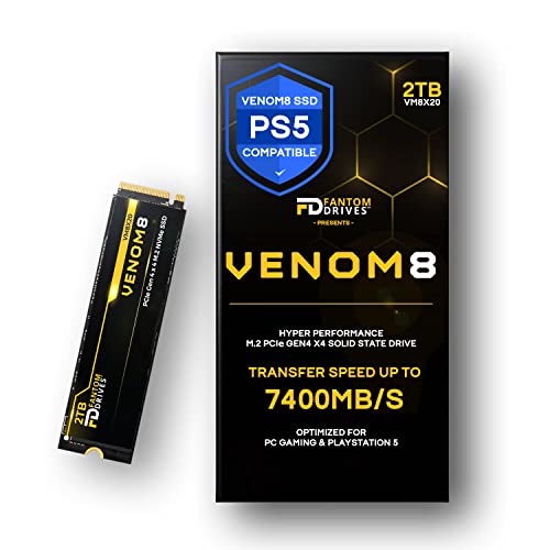 Fantom Drives Venom8 2tb Ssd Nvme Gen 4 M.2 2280 Ps5