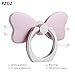 PZOZ Cell Phone Finger Ring Movie Grip Universal Smartphone Dock Car Mount/Sticky Stand/Holder/Kickstand for iPhone 7 6 Plus--Rose Gold Bowknot