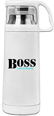 Karen Garden Lash Boss Stainless Steel Vacuum Insulated Water Bottle Leak Proof Handled Mug White,12oz