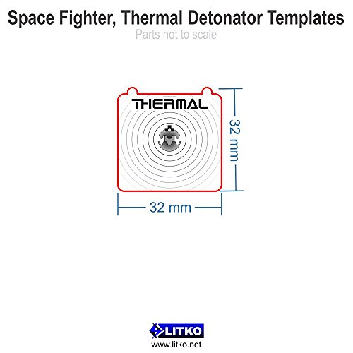 Space Fighter, Thermal Detonator Templates, Translucent Red (3)