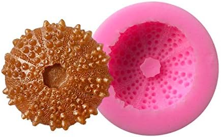 WWXH Can Make Cream Pudding Jelly Cookies can be reused Sea Urchin Silicone Mold (2pcs)