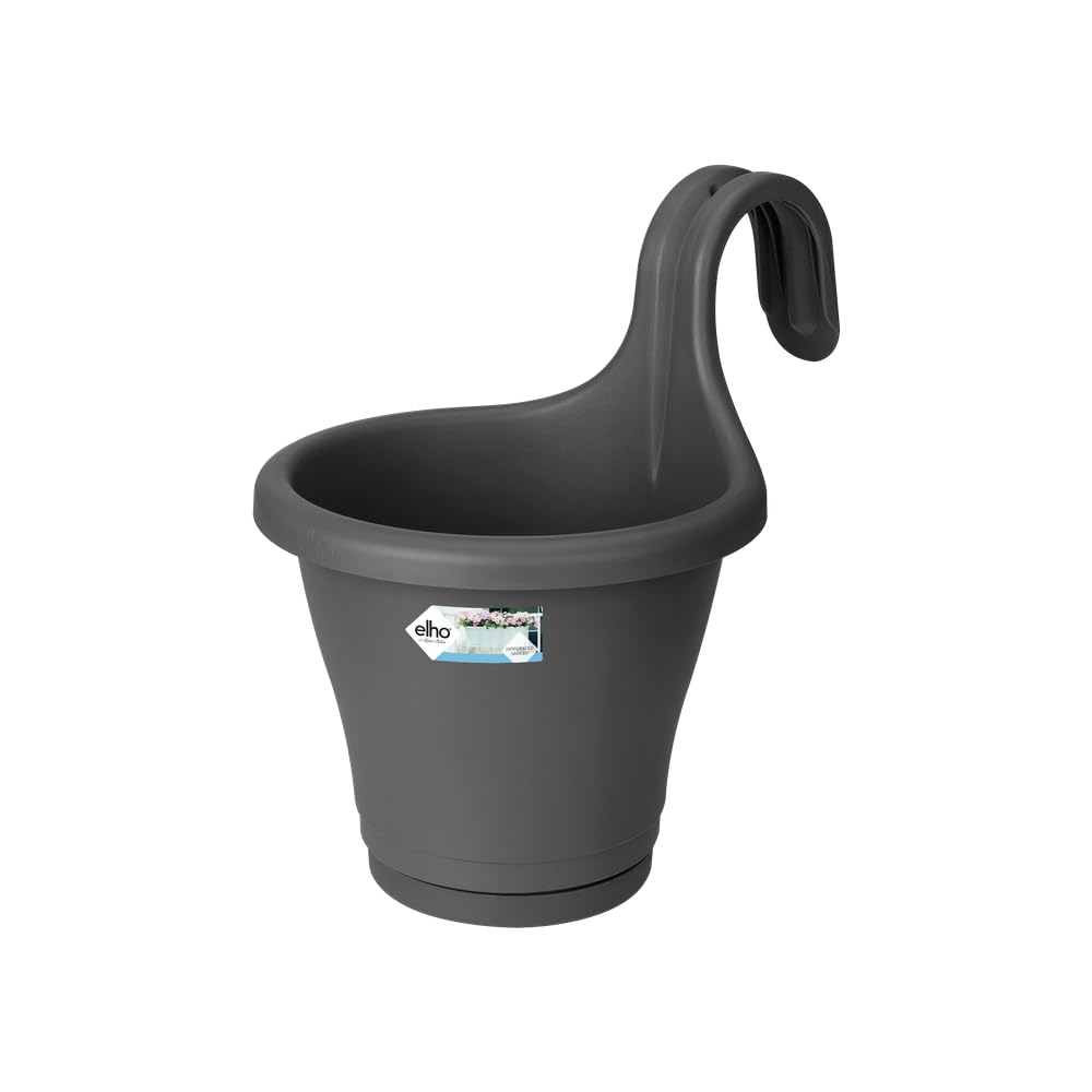 Elho Corsica Easy Hanger Single - Planter - Anthracite - Outdoor & Balcony - L 19.4 x W 27.1 x H 25.9 cm