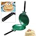 SENREAL 7.5 Inch Non stick Ceramic Pan Double Side Pancake Maker Green Frying Pan for Cakes Pancake Toast Egg