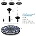Tranmix Solar Fountain with Battery Backup, 2.5W Bird Bath Fountain Free Standing Solar Powered Fountain for Birdbath,Pond, Pool, Garden, Fish Tank