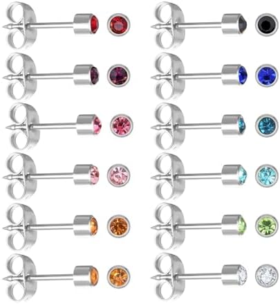 Amazon.com: 6 Pairs Studex April/Crystal Regular 4mm Stainless