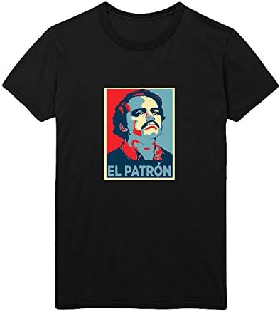 Robeni Men's Black EL Patron Narcos Cotton T-Shirt