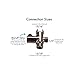 KES Toilet Lavatory Brass T-adapter with Shut-off Valve, 3-way Tee Connector for Bidet Hand Sprayer, Brushed Nickel, K1018-2