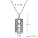 LUREME Vintage Jewelry Silver Tone Blade Pendant Necklace (nl005619)
