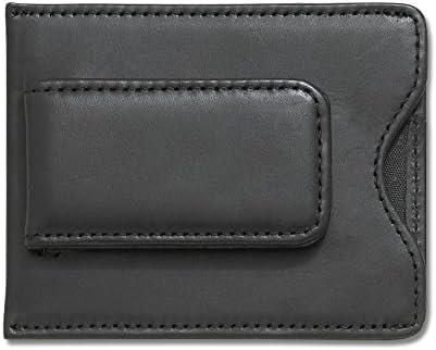 Black Leather Money Clip Wallet