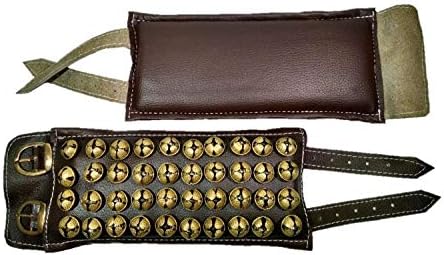4 LINE (40 + 41) BROWN LEATHER PAD Ghungroo Kathak anklet women dance accessories