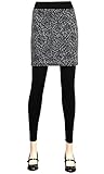 iliily Rose Pattern Floral Skirt With Attached Footlesss Stretchy Leggings