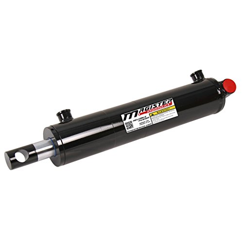 Magister Hydraulics Double Acting Hydraulic Cylinder - Universal Hydraulic Cylinder 2" Bore 20" Stroke - Pin Eye Style Hydraulic Cylinders (2x20)