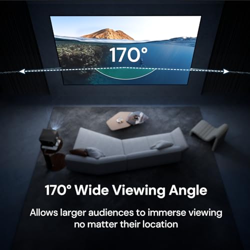 Valerion 150-inch Fixed Frame Projector Screen, 1.3dB Gain, 80% Picture Quality Enhancement, 4K/8K Ultra HD, 3D Compatible, Works with Long Throw, Short Throw & Ultra Short Throw Projectors