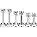 Areke Women's Stainless Steel Cubic Zirconia Piercing Unisex Labret Small Lip Ring/ Tragus/ Helix Earrings Color White