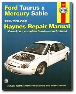 Haynes Manuals 36075 Taurus Sable 1996 2001 0038345360756 Amazon Com Books