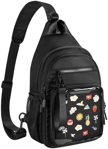 Ita Backpack Double Window Display Bag with Insert for Pins Cosplay Concert Amazon.com | VOUSXLLEZ Ita Bag Backpack Double Window Pins  main image 4