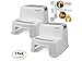 Kids Step Stool By Sahara Baby: Dual Height Step Stool for Toddlers, Anti-Slip Rubber For Safety, Suitable For Kitchen or Potty Training in Bathroom With Door Pinch & Safety Lock Accessories (2 pack)