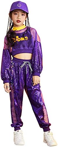 Moyuqi™ Children's Hip Hop Dance Costume Performance Wear Girls Jazz Dancewear One Set