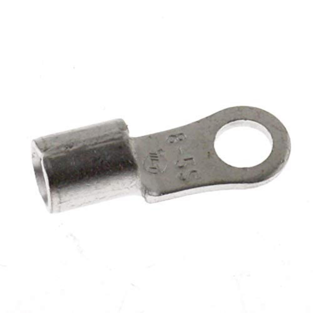 Pack of 25 SeKi Ring Cable Lugs 6-10 mm², M5 I Crimp Cable Lugs Uninsulated I for Multi- Fine-Wire Conductors I Press Cable Lug Made of Tinned Copper
