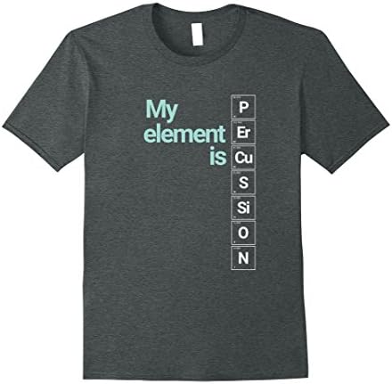 Mens Percussion Band Member T-Shirt My element is tees Large Dark Heather