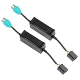 H4 HB2 9003 Anti Flicker Harness LED Canbus Error Free Resistor Decoder Adapter Flash Error Dashboard Warning Canceller For Jeep Wrangler JK Tj Lj Harley Headlights